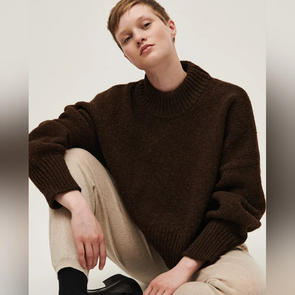 Babaa Jumper no 15 in color Earth, wool - Picture 2 of 12